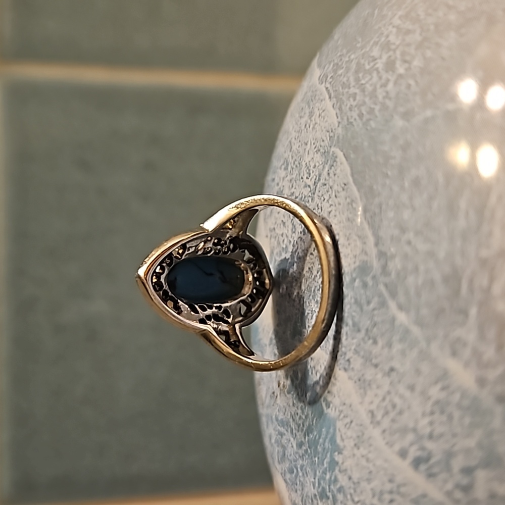Amazing Turquoise ring in sterling silver! Size 8 - Picture 5 of 7
